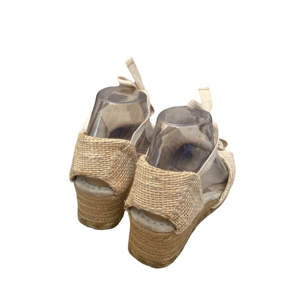 UGGS WEDGE ESPADRILLE HEELS DELMAN JUTE SANDALS SHEARLING LINED - Picture 6 of 7